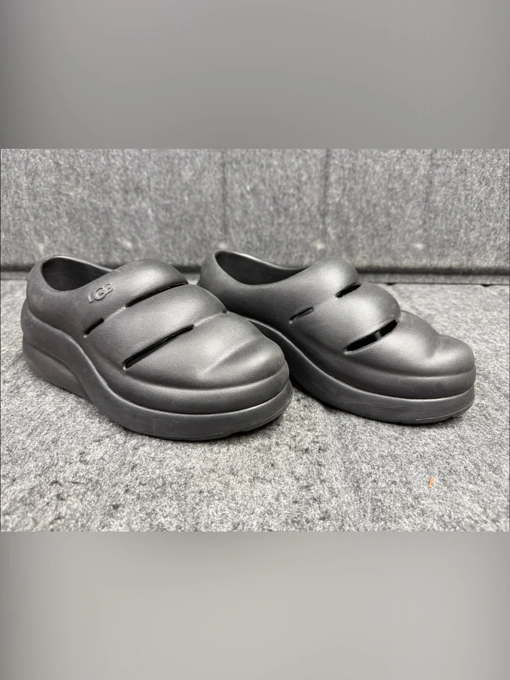 UGG Black Textured Insole Clog